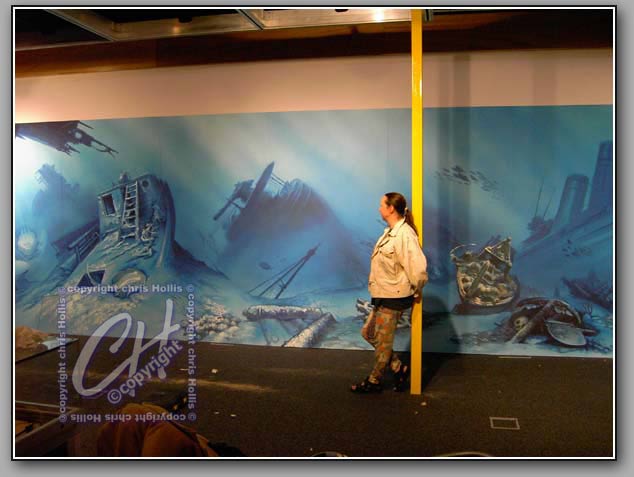 mural of a shipwreck